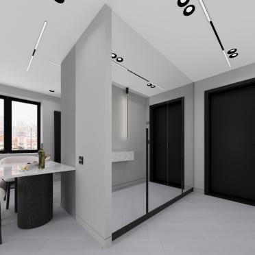 Интерьер кухни cветовыми линиями и с подсветкой  смотреть на Basicdecor