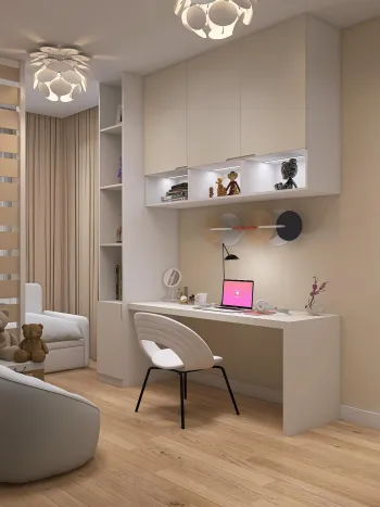 Интерьер детской с нишей с подсветкой и с подсветкой  смотреть на Basicdecor