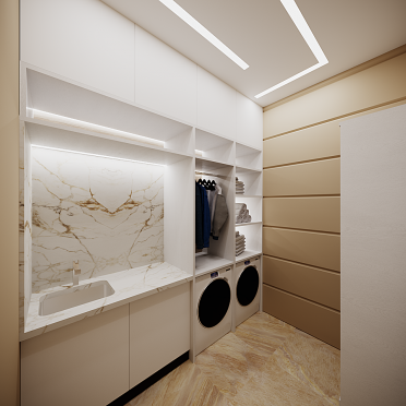 Интерьер с проходной и постирочной  смотреть на Basicdecor