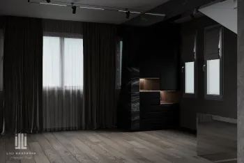 Интерьер гостиной c подсветкой в гоблинкоре смотреть на Basicdecor