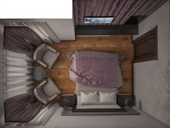 Интерьер спальни c подсветкой  смотреть на Basicdecor