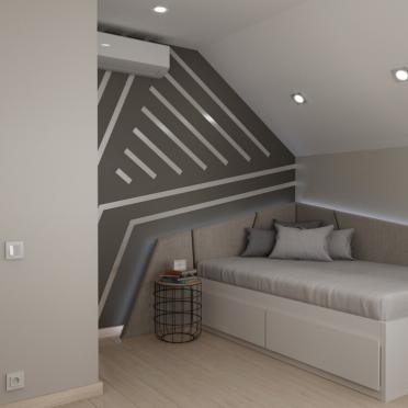 Интерьер детской с нишей с подсветкой и с подсветкой  смотреть на Basicdecor
