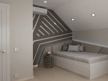 Интерьер детской с нишей с подсветкой и с подсветкой  смотреть на Basicdecor