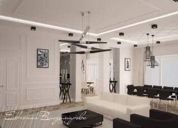 Интерьер гостиной в стиле фьюжн смотреть на Basicdecor