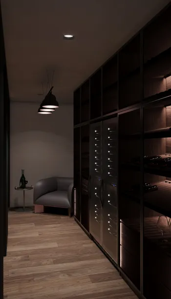 Интерьер с нишей с подсветкой и с подсветкой  смотреть на Basicdecor