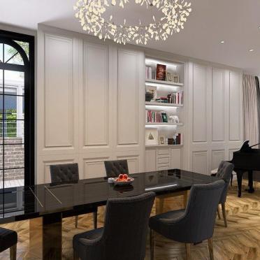 Интерьер гостиной c подсветкой  смотреть на Basicdecor