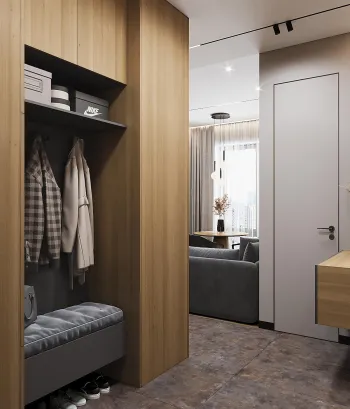 Интерьер прихожей с проходной  смотреть на Basicdecor