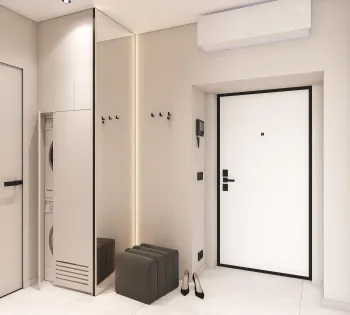 Интерьер прихожей cветовыми линиями  смотреть на Basicdecor