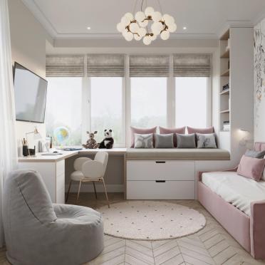 Интерьер детской с для девочки  смотреть на Basicdecor