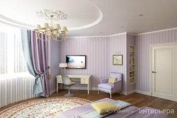 Интерьер c рабочим местом в классическом стиле смотреть на Basicdecor