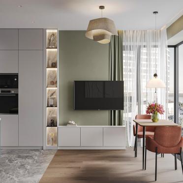 Интерьер гостиной c подсветкой  смотреть на Basicdecor