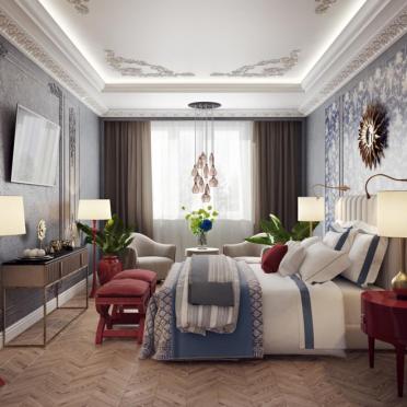 Интерьер спальни в неоклассике, ампире и рококо смотреть на Basicdecor