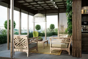 Интерьер балкона в современном стиле смотреть на Basicdecor