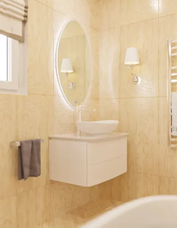 Интерьер ванной в современном стиле смотреть на Basicdecor