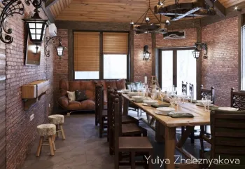 Интерьер кафе и ресторана с жалюзи в стиле лофт и шале смотреть на Basicdecor