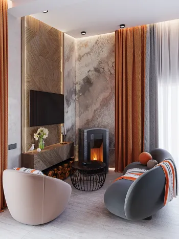 Интерьер гостиной  смотреть на Basicdecor
