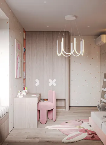 Интерьер детской с для девочки и с вигвамом  смотреть на Basicdecor