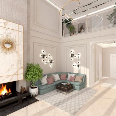 Интерьер гостиной в неоклассике смотреть на Basicdecor