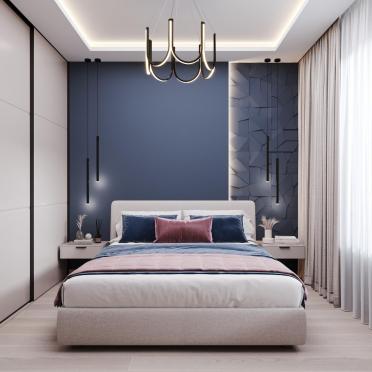 Интерьер спальни cветильниками над кроватью  смотреть на Basicdecor