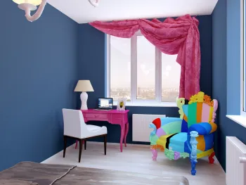 Интерьер c рабочим местом в современном стиле смотреть на Basicdecor