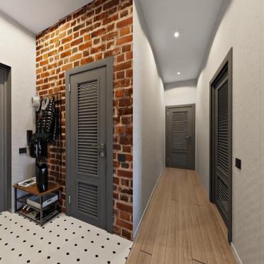 Интерьер коридора с проходной  смотреть на Basicdecor
