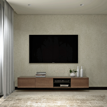Интерьер гостиной с телевизором на стене  смотреть на Basicdecor