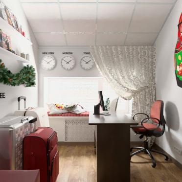 Интерьер c рабочим местом в стиле фьюжн смотреть на Basicdecor