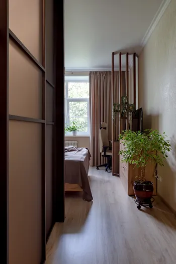 Интерьер спальни c рабочим местом  смотреть на Basicdecor