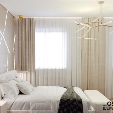 Интерьер спальни cветильниками над кроватью  смотреть на Basicdecor