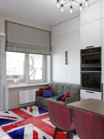 Интерьер с жалюзи и дверными жалюзи в современном стиле смотреть на Basicdecor