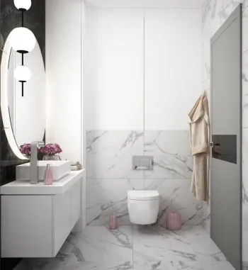 Интерьер ванной в современном стиле смотреть на Basicdecor