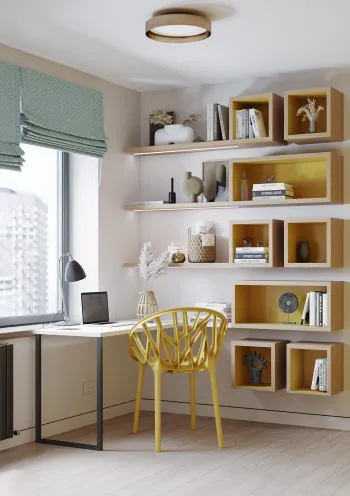 Интерьер c рабочим местом  смотреть на Basicdecor