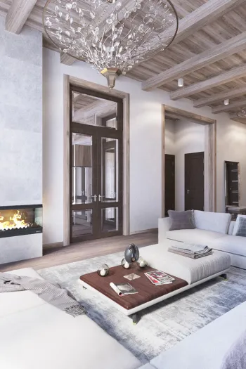 Интерьер гостиной в рустике смотреть на Basicdecor