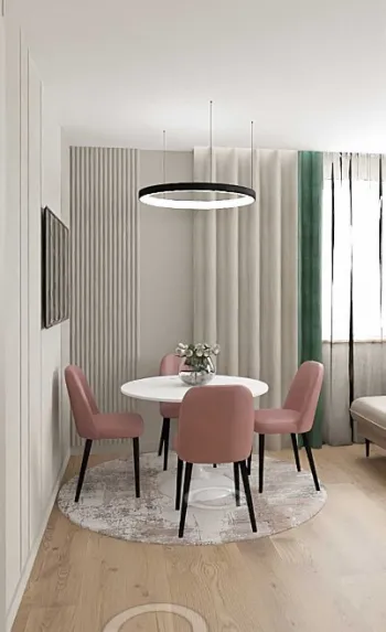 Интерьер cветильниками над столом  смотреть на Basicdecor