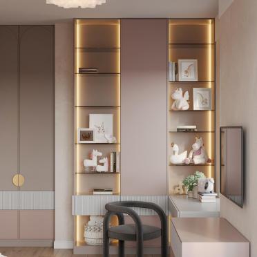 Интерьер детской с нишей с подсветкой и с подсветкой  смотреть на Basicdecor
