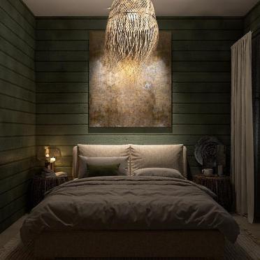 Интерьер спальни cветильниками над кроватью  смотреть на Basicdecor