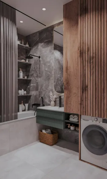 Интерьер ванной в рустике и хюгге смотреть на Basicdecor