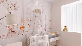 Интерьер детской с для новорожденных  смотреть на Basicdecor
