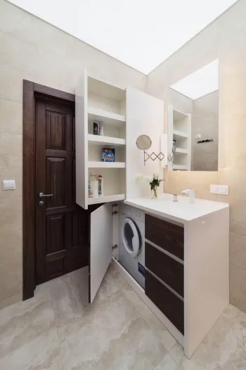 Интерьер ванной с постирочной  смотреть на Basicdecor