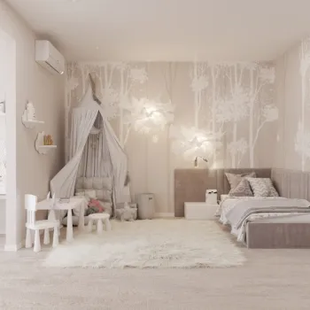 Интерьер детской с для девочки в современном стиле смотреть на Basicdecor