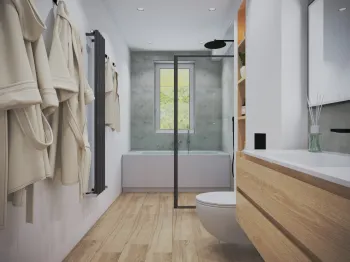 Интерьер ванной в скандинавском стиле смотреть на Basicdecor