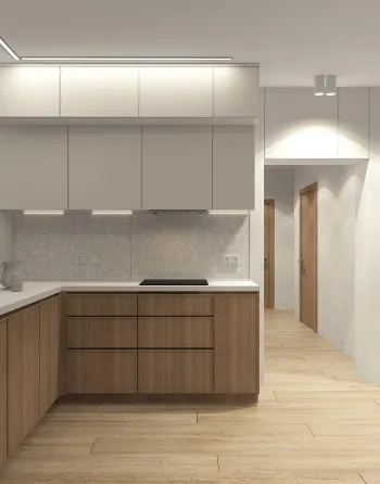 Интерьер кухни c подсветкой  смотреть на Basicdecor