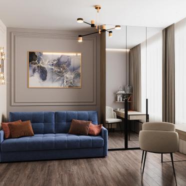 Интерьер кабинета с картинами над камином  смотреть на Basicdecor