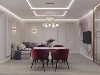 Интерьер гостиной c подсветкой  смотреть на Basicdecor