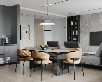 Интерьер гостиной cветильниками над столом  смотреть на Basicdecor