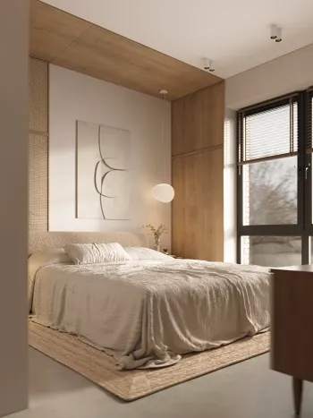 Интерьер спальни cветильниками над кроватью  смотреть на Basicdecor