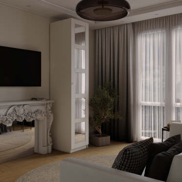 Интерьер гостиной с окном  смотреть на Basicdecor