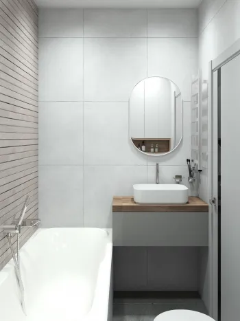 Интерьер ванной cовмещенным санузлом в хюгге смотреть на Basicdecor