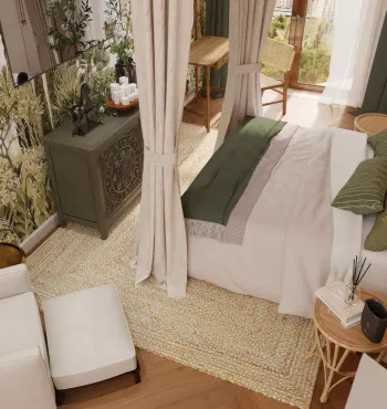 Интерьер спальни в средиземноморском смотреть на Basicdecor