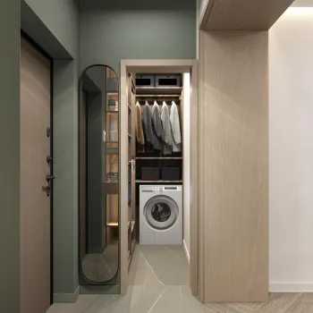Интерьер прихожей с постирочной  смотреть на Basicdecor